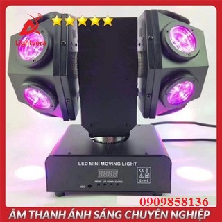 ĐÈN MOVING ĐẢO ĐÔI 12 LED 2 LASER SIÊU PHẨM CHO SÂN KHẤU BAR VŨ TRƯỜNG KARAOKE CAFE