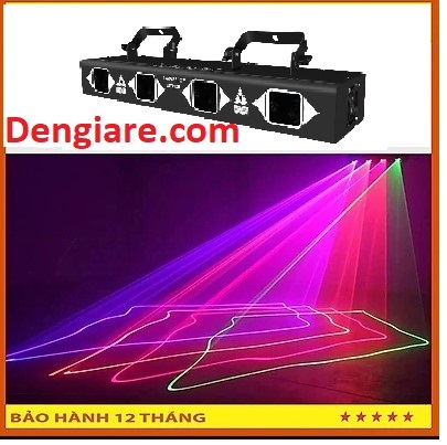 Đèn laser 4 cửa 7 màu model mới - Laser Bar vũ trường Cafe